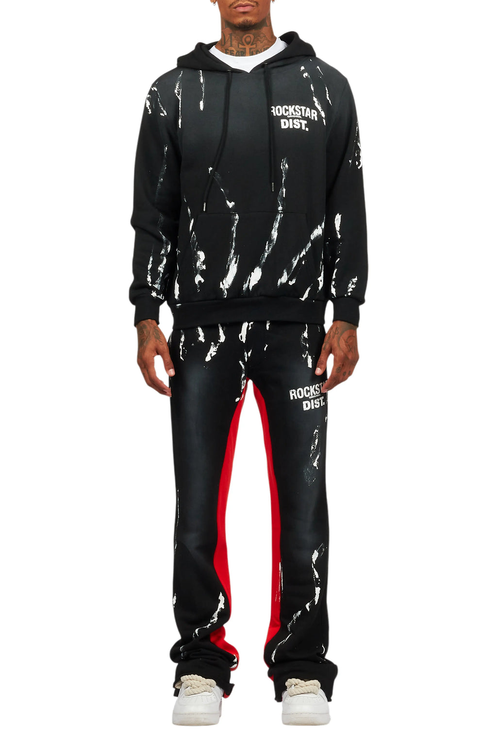 Rampage Black Hoodie/Baggy Track Pant Set