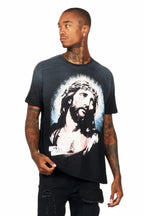 Dacre Black Graphic Oversized T-Shirt