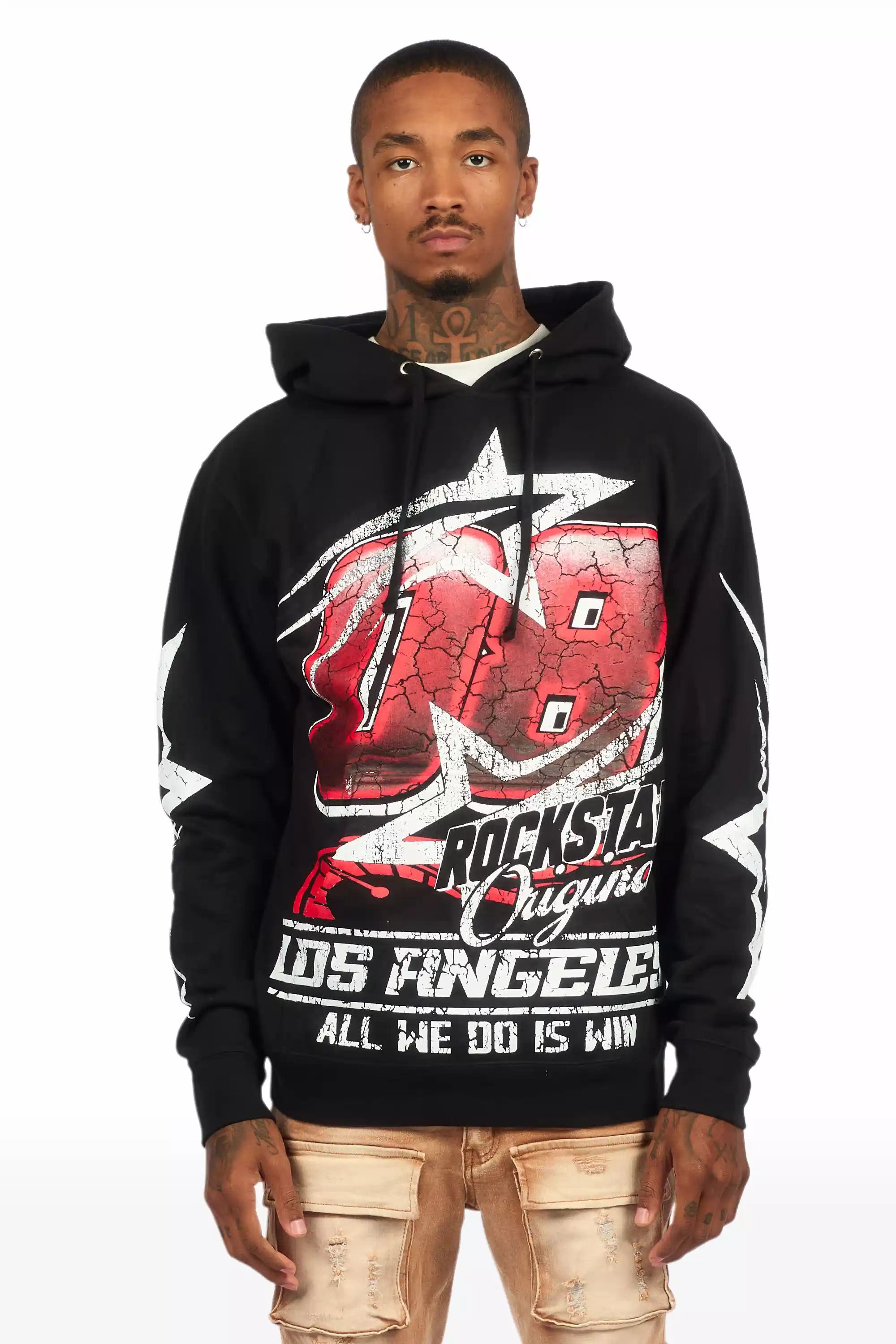 Kastell Black Graphic Hoodie