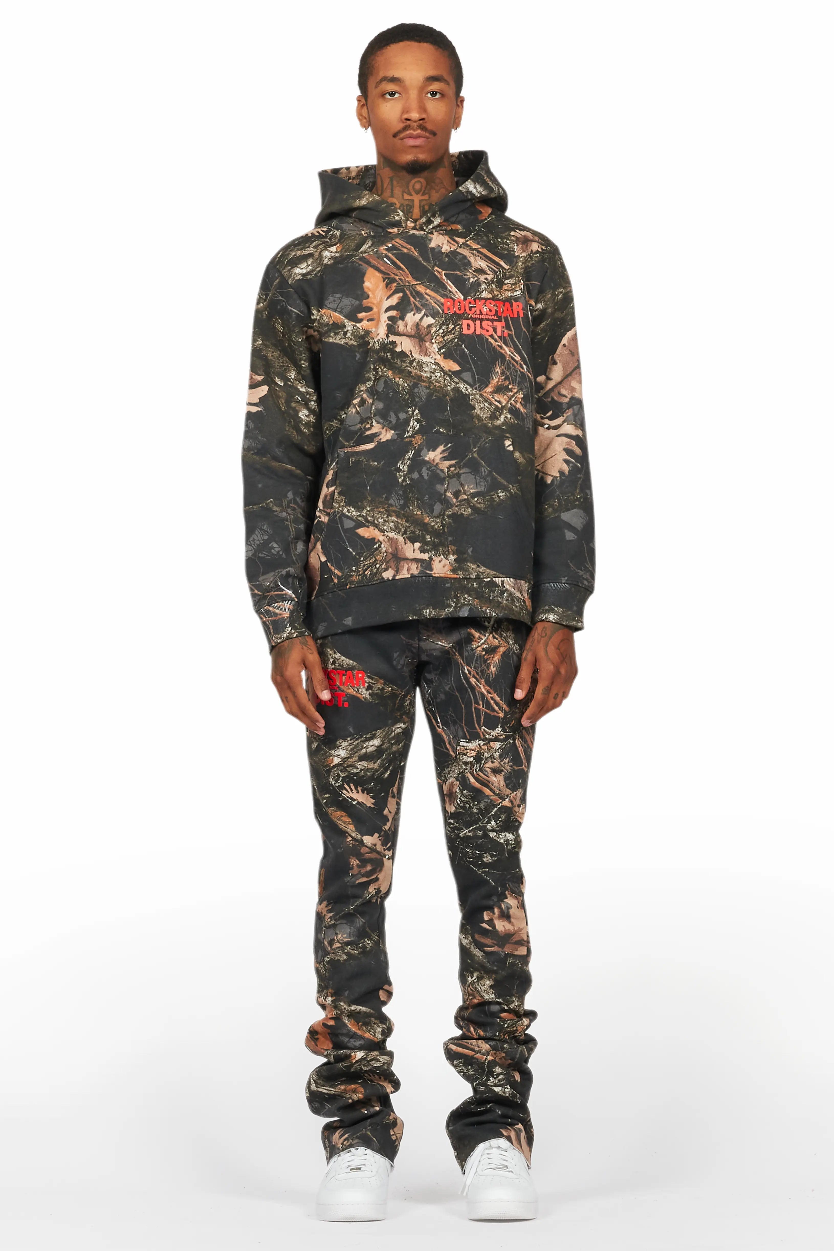 Tabby Black Graphic Stacked Flare Track Set