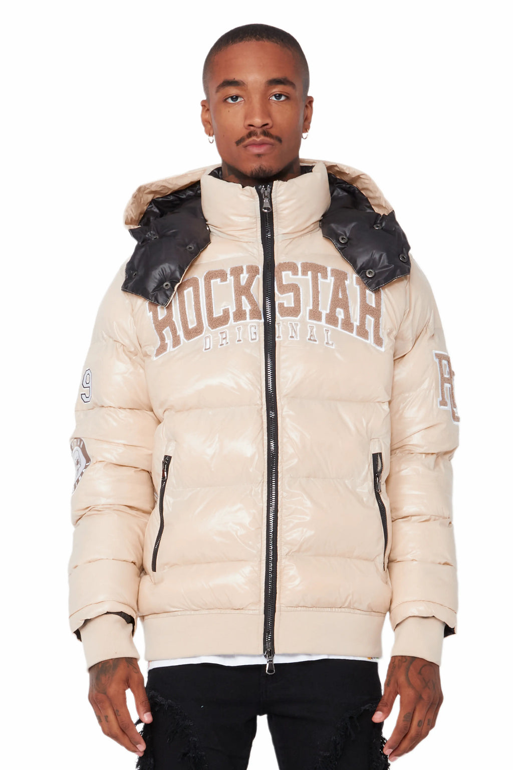 Cortland Beige Heavy Puffer Jacket