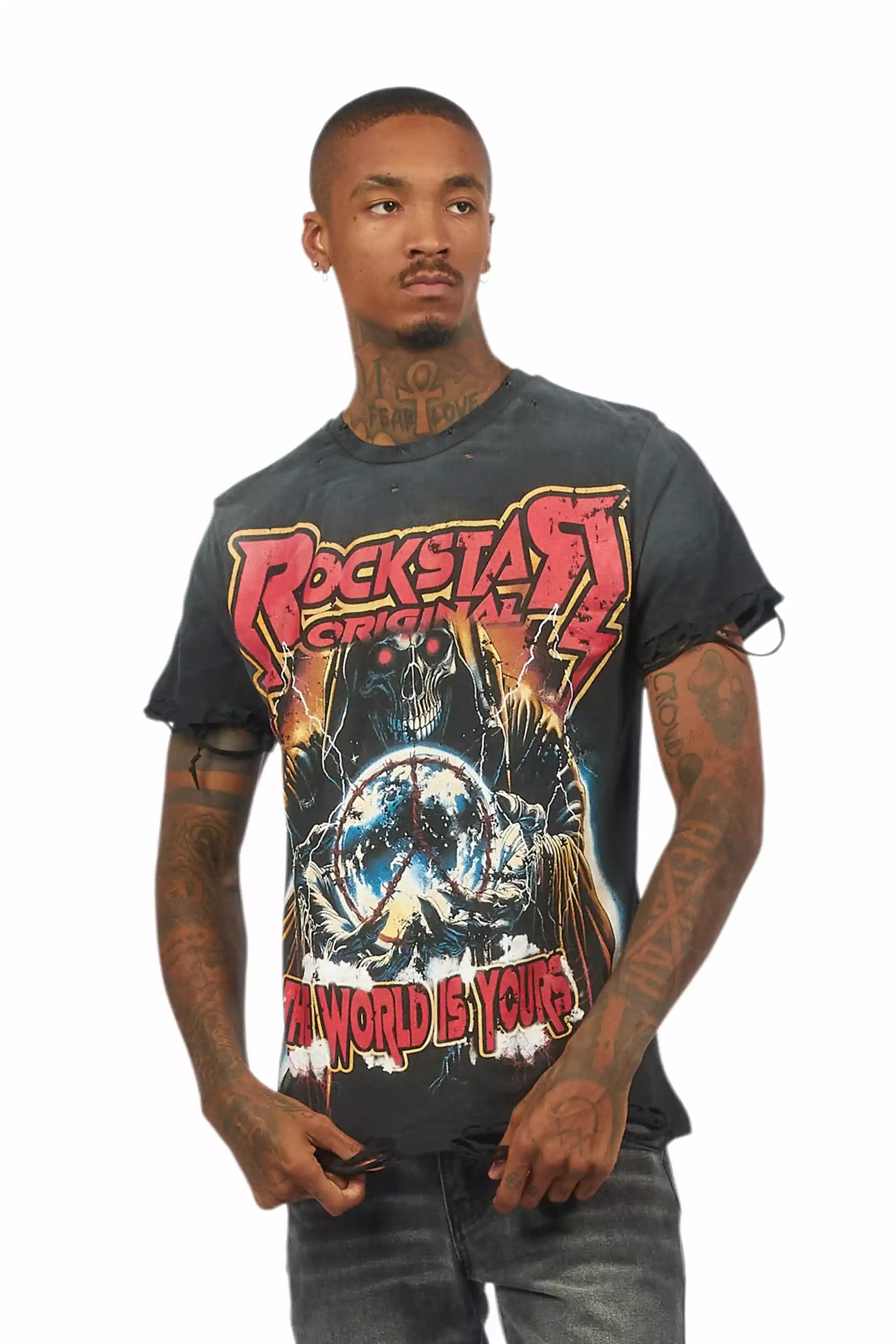 Lucian Black Graphic T-Shirt