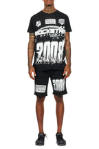 Amos Black Graphic T-Shirt Short Set