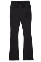 Holden Black Stacked Flare Trackpant