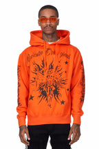 Mermaid Orange Graphic Hoodie