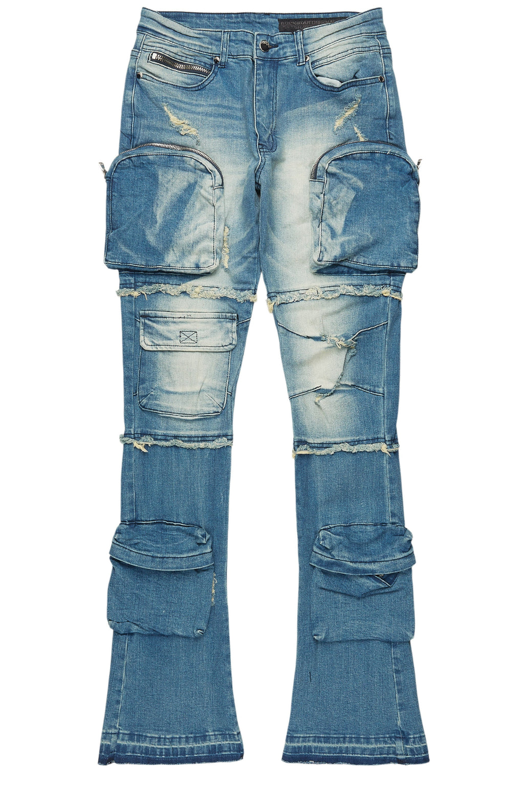 Shift Dirty Blue Stacked Flare Jean