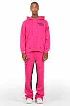 Raffer Fuchsia Hoodie Baggy Fit Pant Track Set