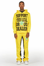 Tarl Yellow Hoodie/Baggy Track Pant Set