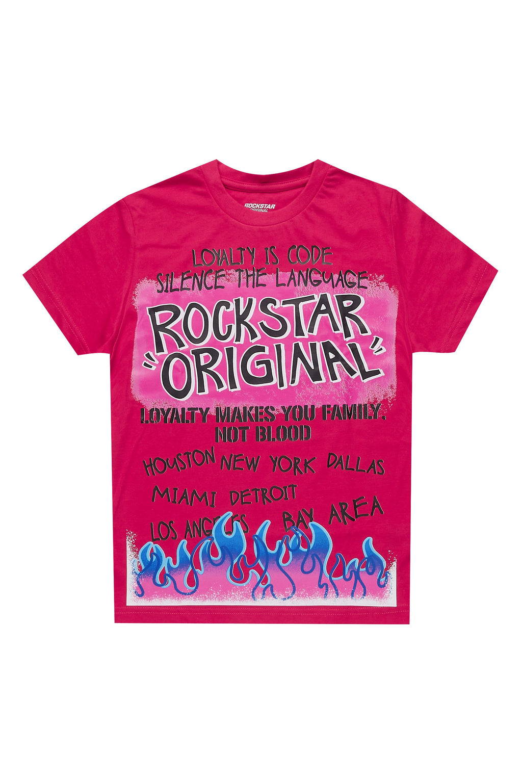 Girls Bridgette Fuchsia/Black Graphic T-Shirt