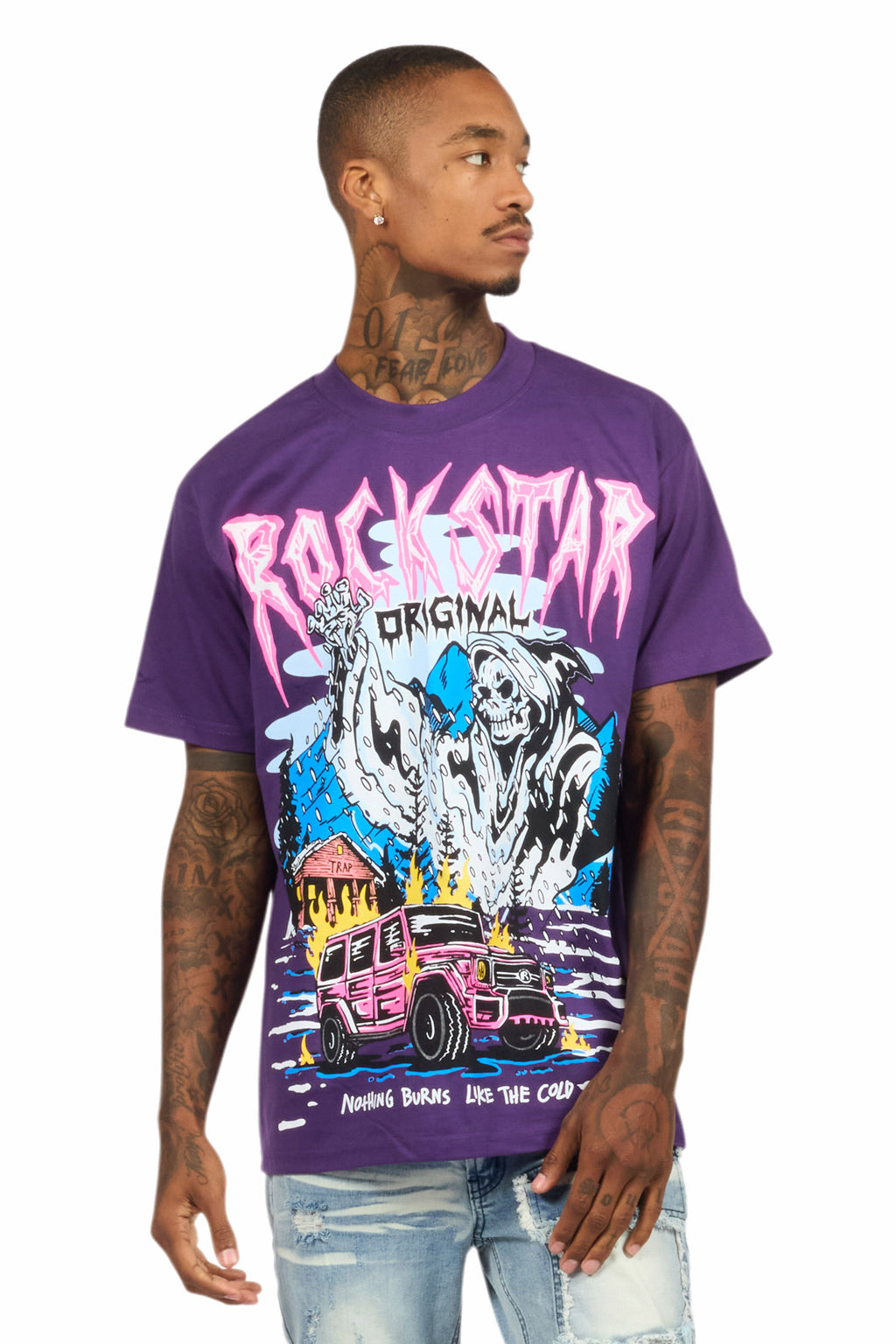 Kip Purple Oversized Graphic T-Shirt