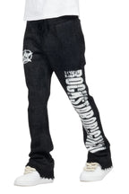 Keve Black Knitted Mohair Flare Sweat Pant