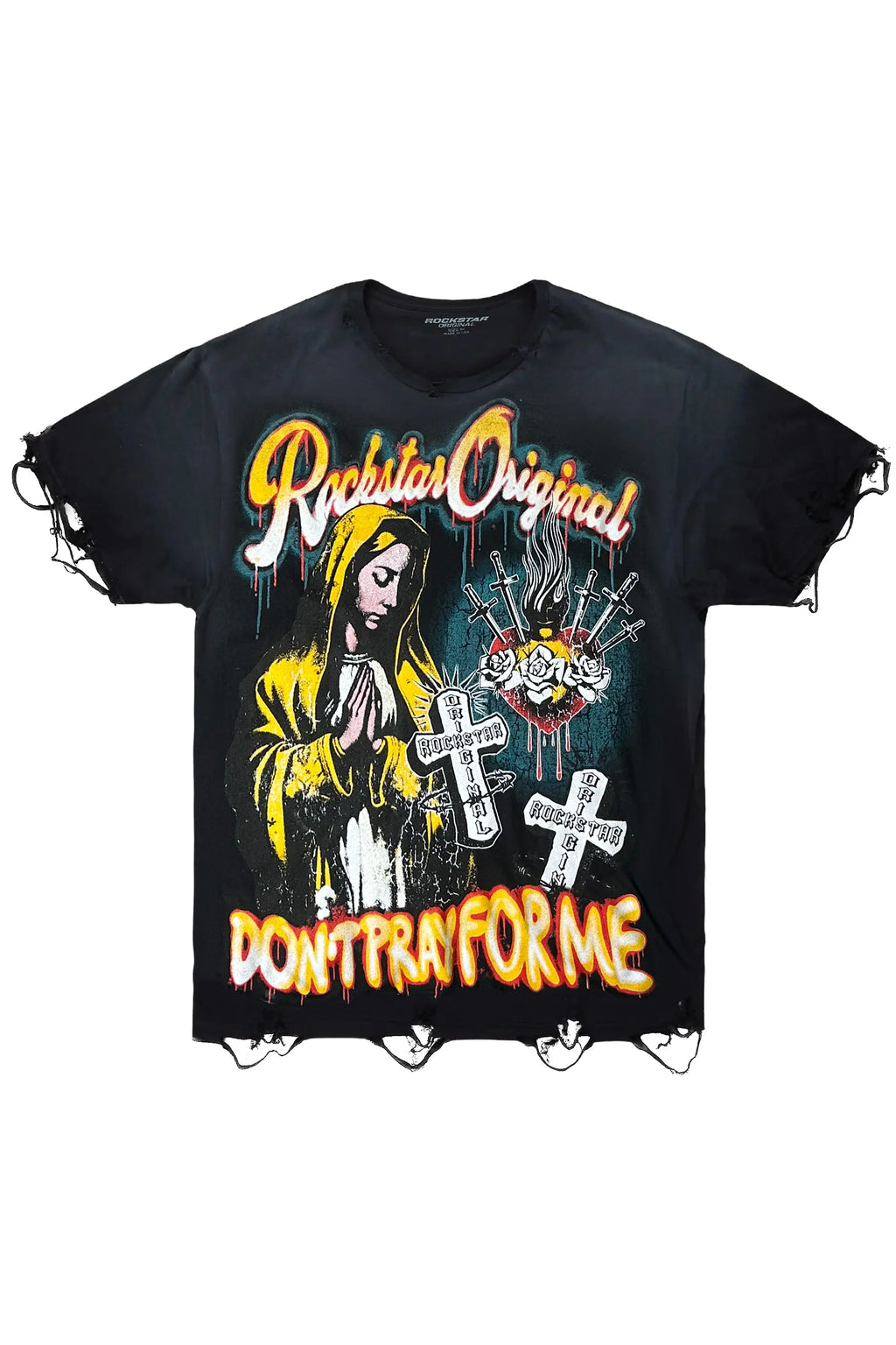 Loman Black Oversized Graphic T-Shirt