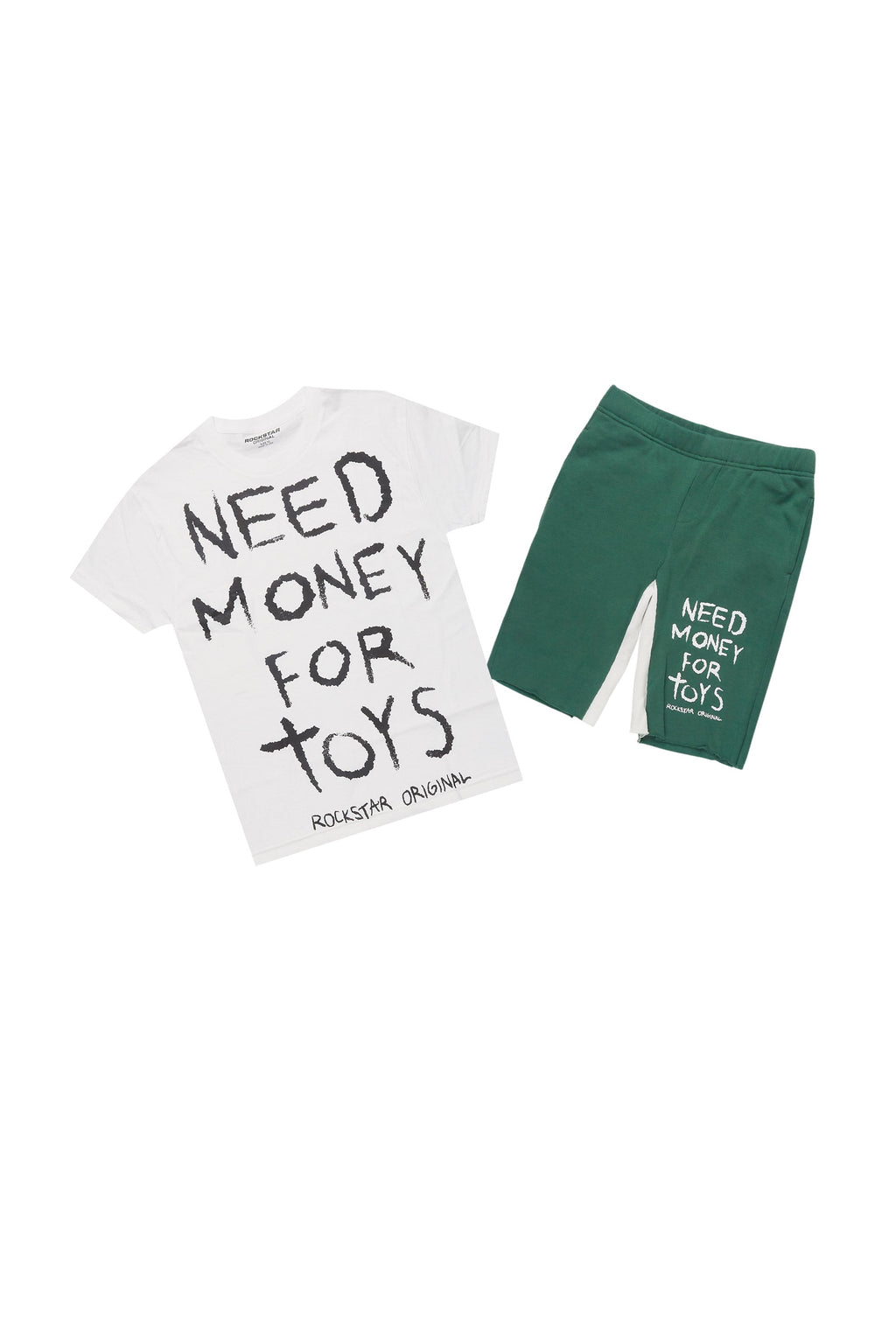 Boys M4 Toys White/Black T-Shirt/Short Set