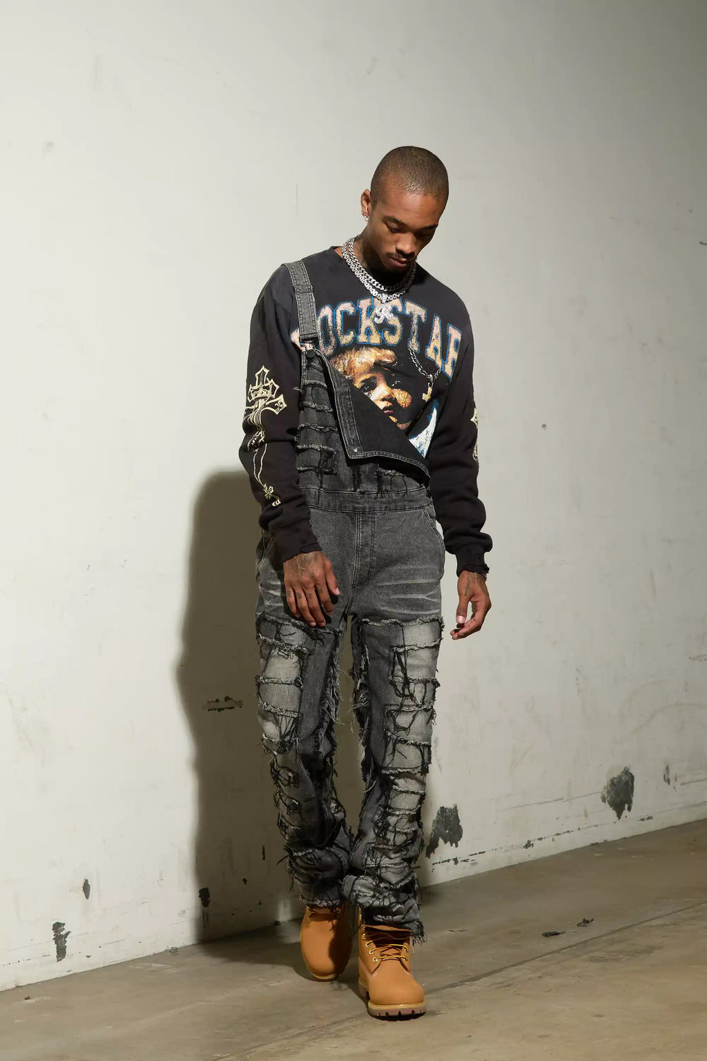 Alfie Grey Denim Overall