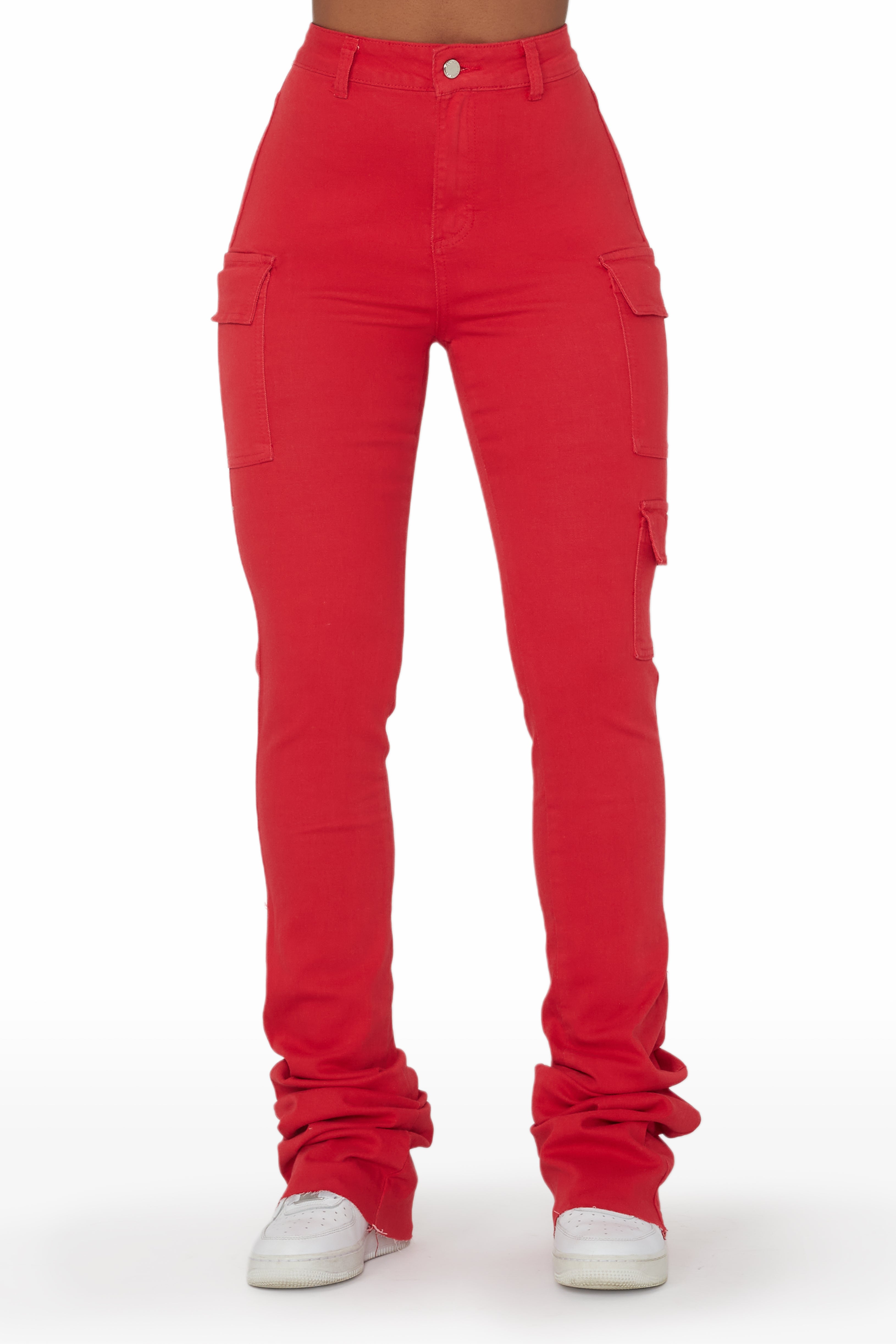 Vixen Red Cargo Super Stacked Jean