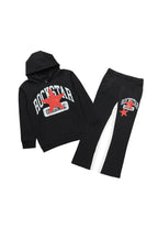 Boys States Black/Red Stacked Hoodie Track Set