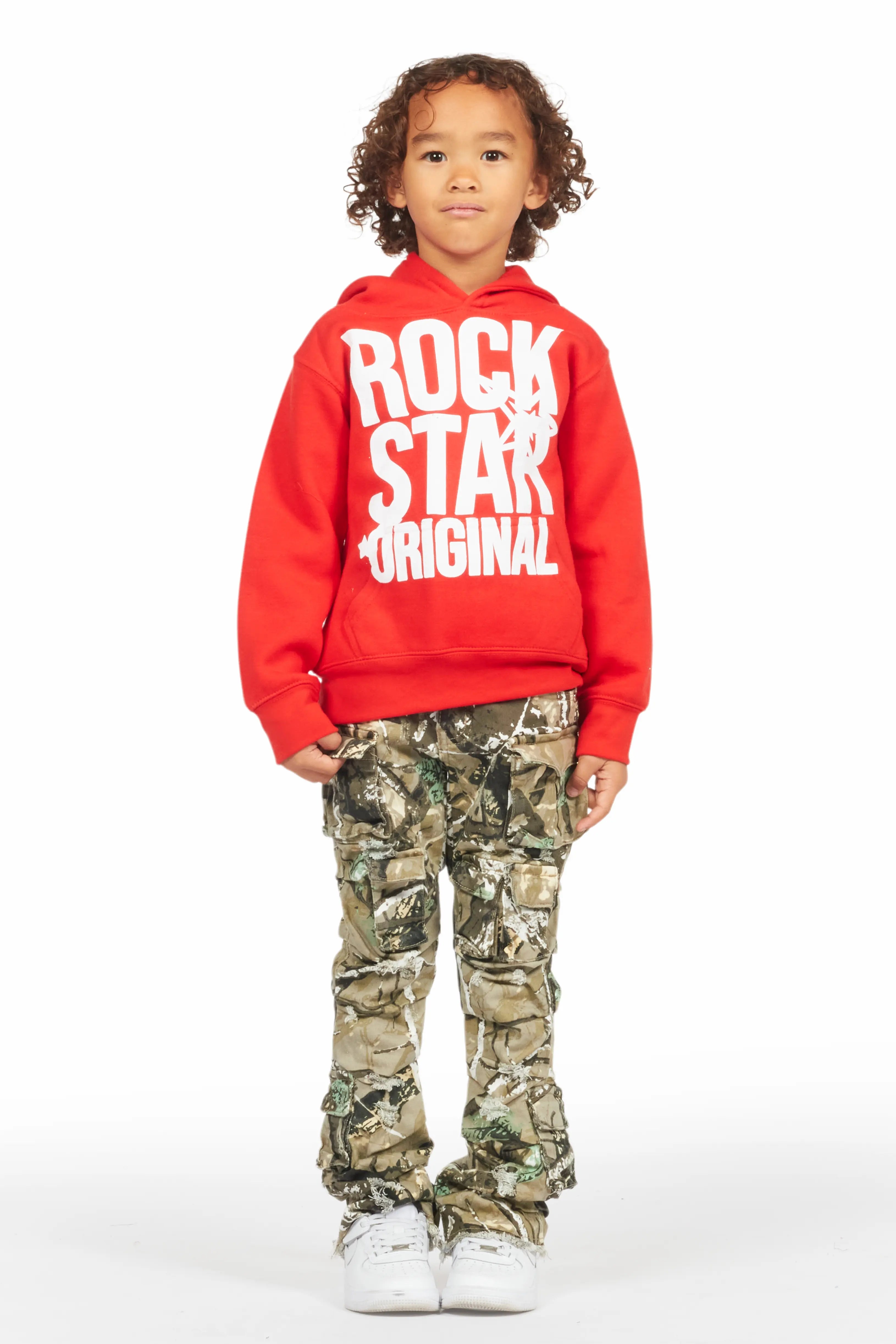 Boys Gentry Tree Camo Stacked Flare Jean