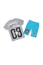 Boys Allstar Grey/White T-Shirt/Short Set