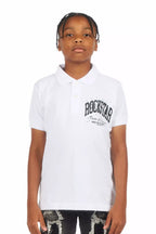 Boys Ruffo White/Black Polo