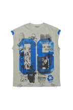 Grill Heather Grey Graphic Muscle T-Shirt