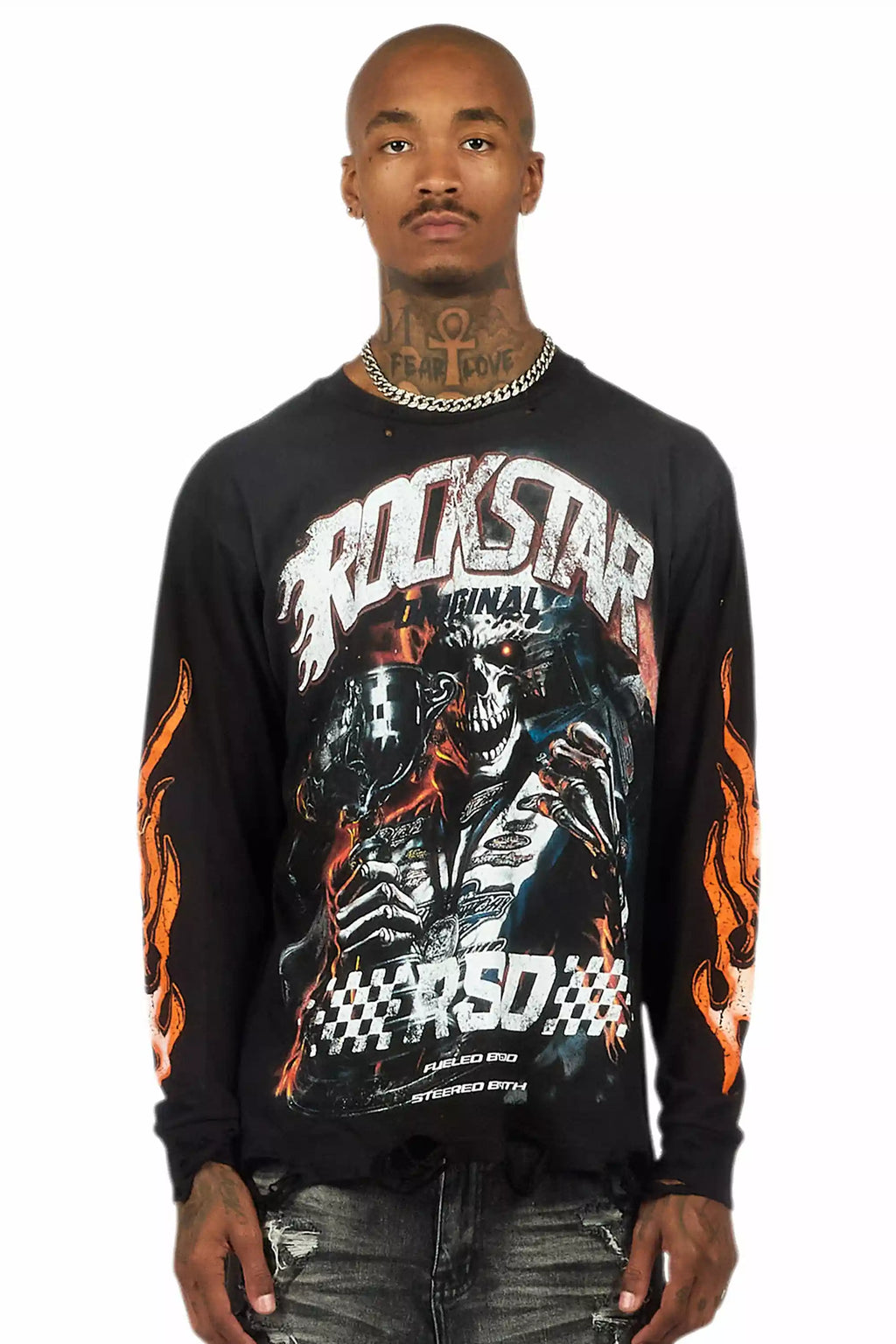 Blaek Black/Yellow Long Sleeve Graphic T-Shirt