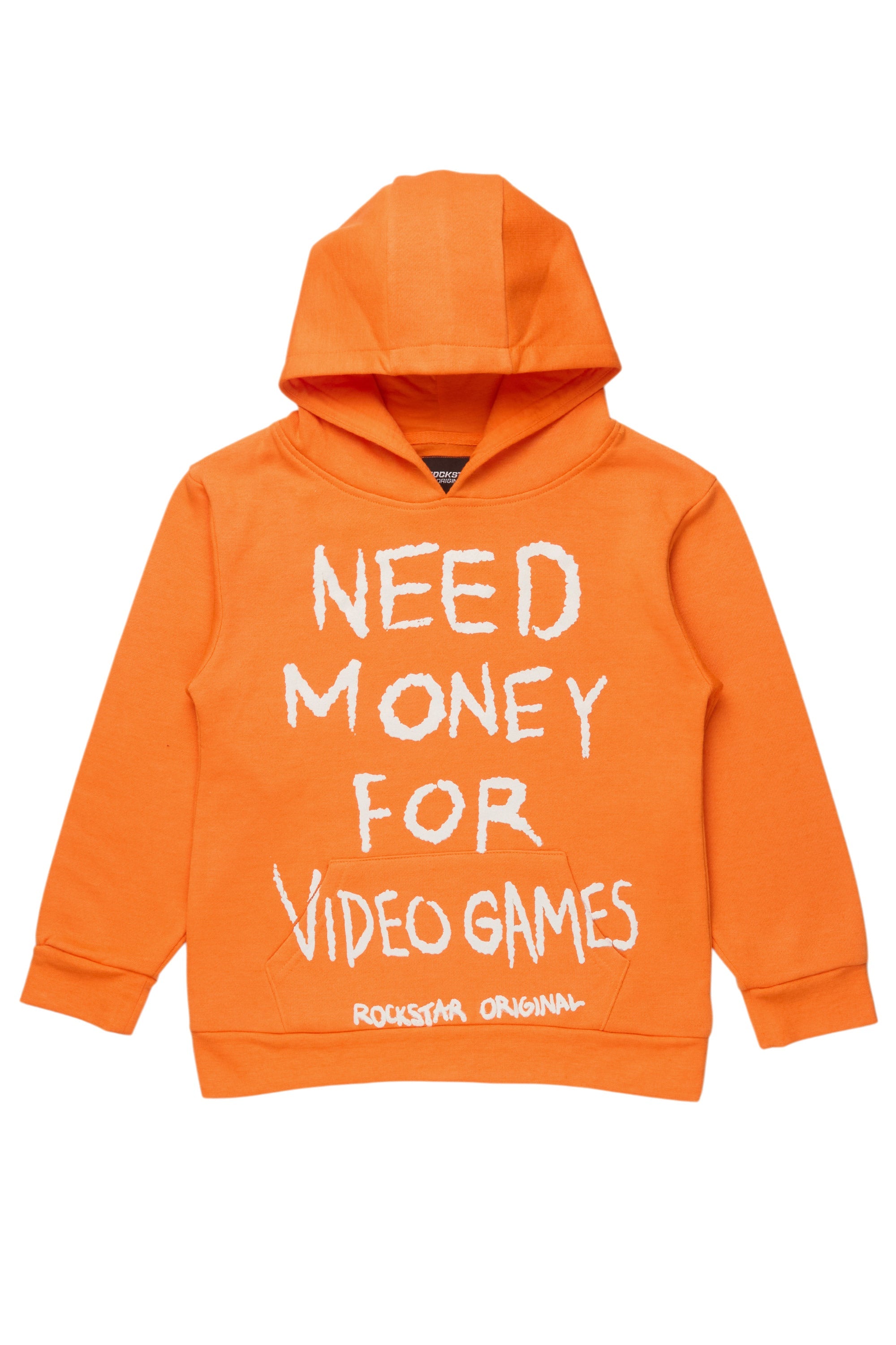 Boys M4 Video Games Orange/White Graphic Hoodie
