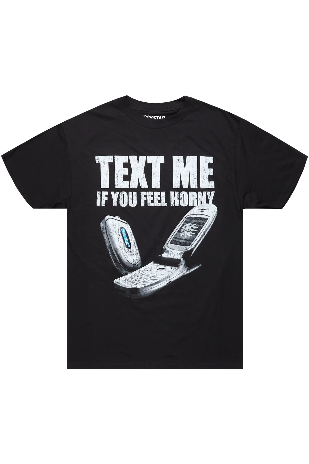 Textme Black Graphic T-Shirt