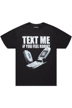Textme Black Graphic T-Shirt