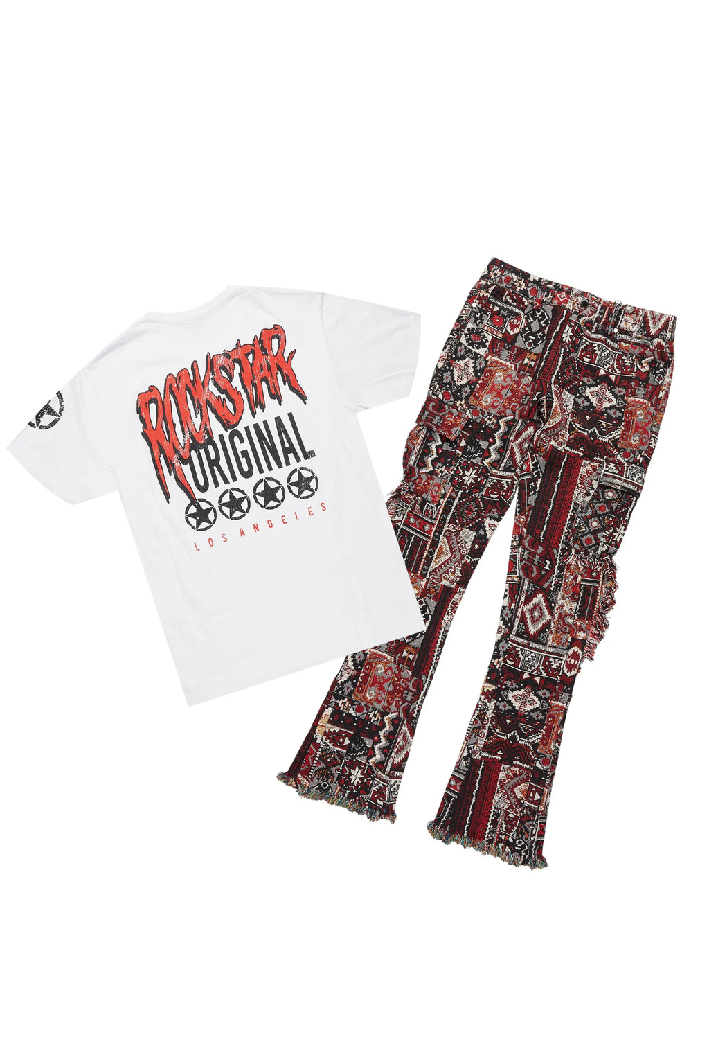 Wizzurd White/Red T-Shirt/Tapestry Jean Bundle