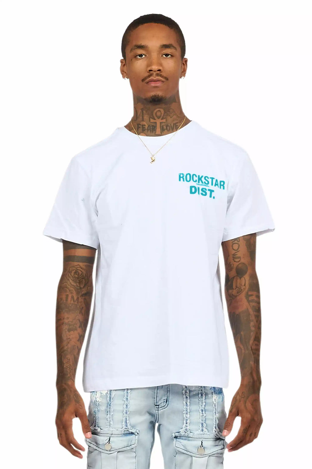 Lake White/Aqua Graphic T-Shirt