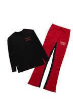 Briggs Burgundy Long Sleeve T-Shirt/Baggy Pant Set