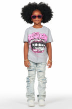 Girls Addy Blue Skinny Fit Cargo Jean