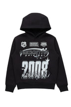 Boys Amos Black/White Graphic Hoodie