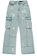 Nand Light Blue Baggy Cargo Jean