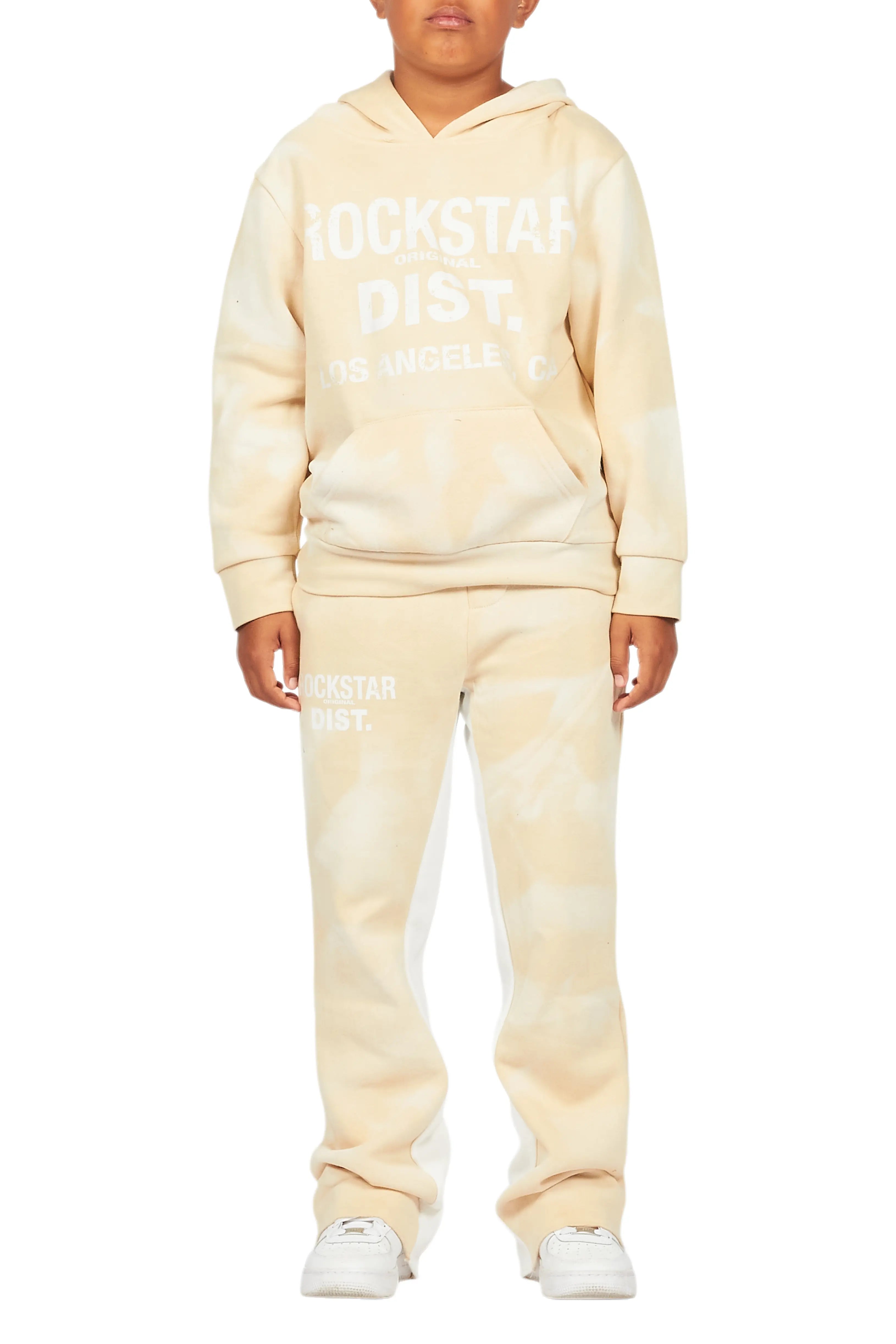 Boys Nelly Beige Baggy Fit Track Set