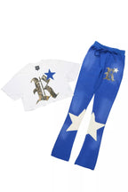 Delgera White/Royal Blue T-Shirt Trackset