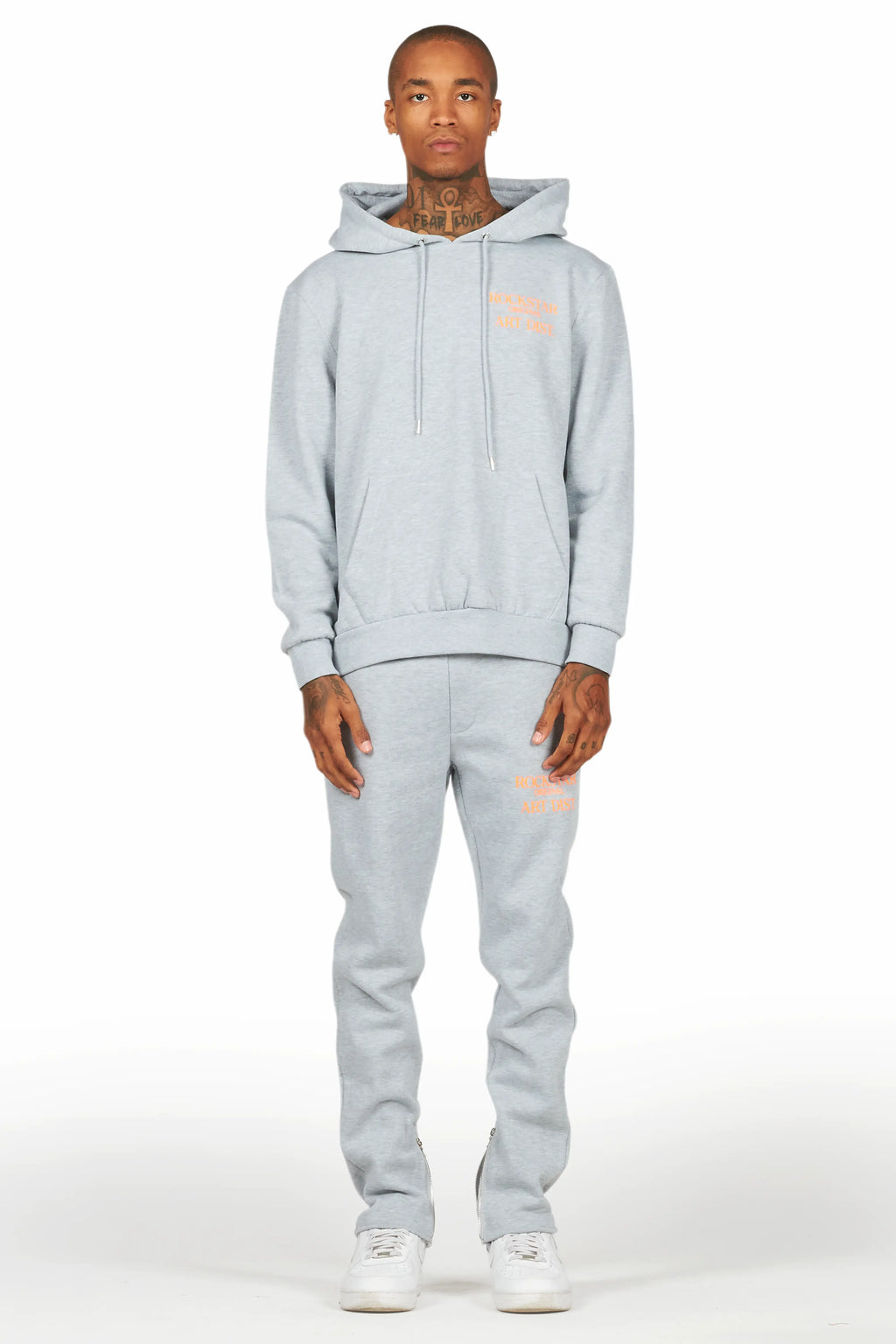 Briggs Grey/Orange Hoodie/Slim Fit Track Set