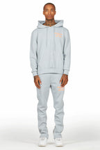 Briggs Grey/Orange Hoodie/Slim Fit Track Set