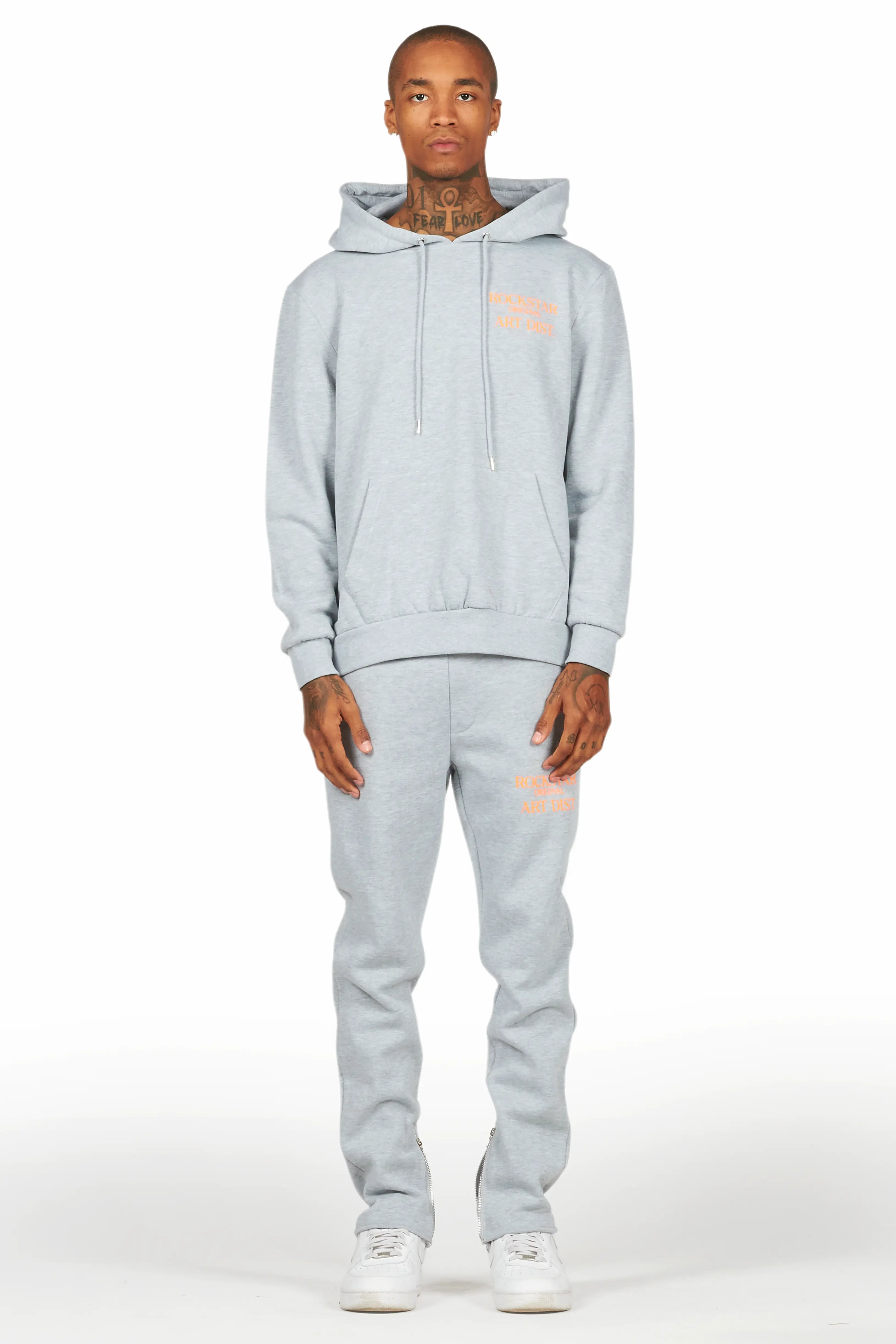 Briggs Grey/Orange Hoodie/Slim Fit Track Set