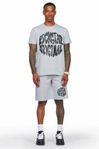 Thierry Heather Grey T-Shirt/Short Set