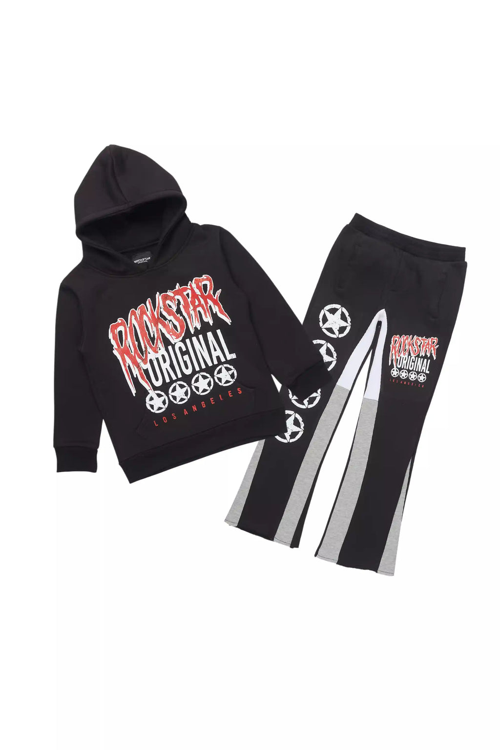 Boys Wizzurd Black/Grey Stacked Flare Track Set