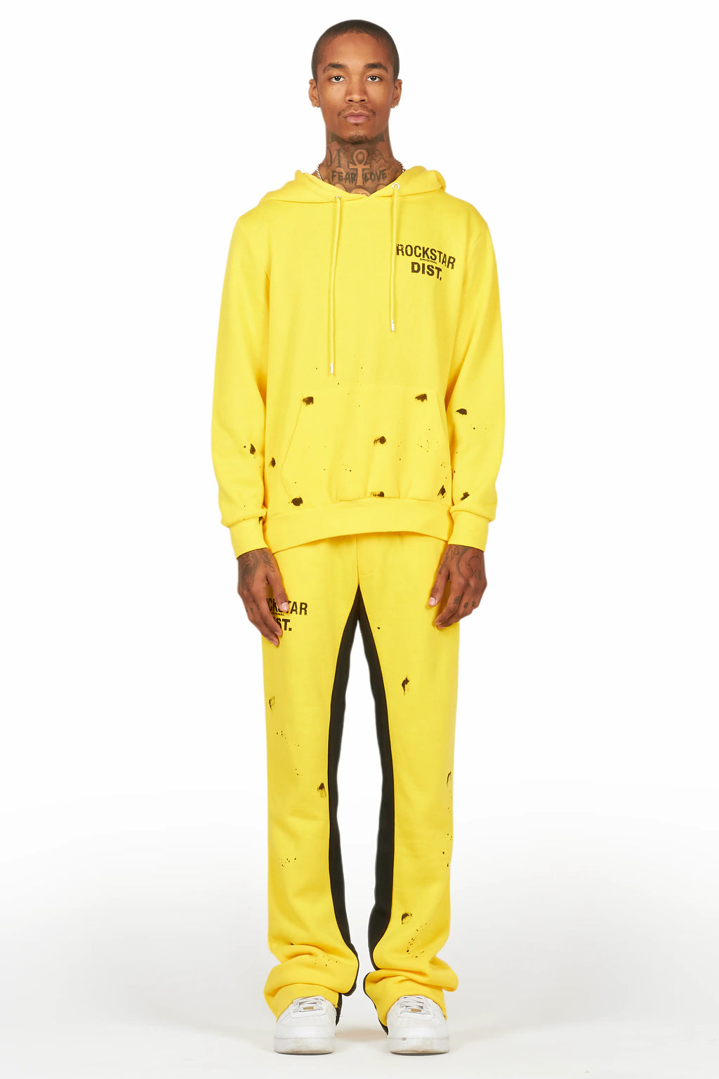 Raffer Yellow Hoodie Baggy Fit Pant Track Set