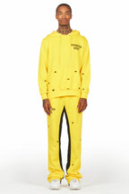 Raffer Yellow Hoodie Baggy Fit Pant Track Set