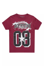 Boys Allstar Burgundy/White Graphic T-Shirt