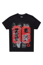 Girls Kammy Black/Red Graphic T-Shirt