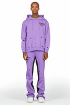 Raffer Purple Hoodie Baggy Fit Pant Track Set