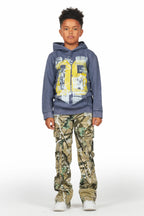 Boys Beau Vintage Navy Hoodie & Hutch Tree Camo Stacked Jean Set