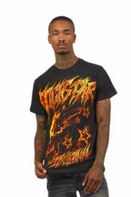 Nelz Black Graphic T-Shirt