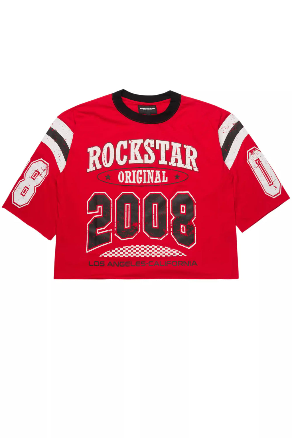 Jaren Red Boxy Crop T-Shirt