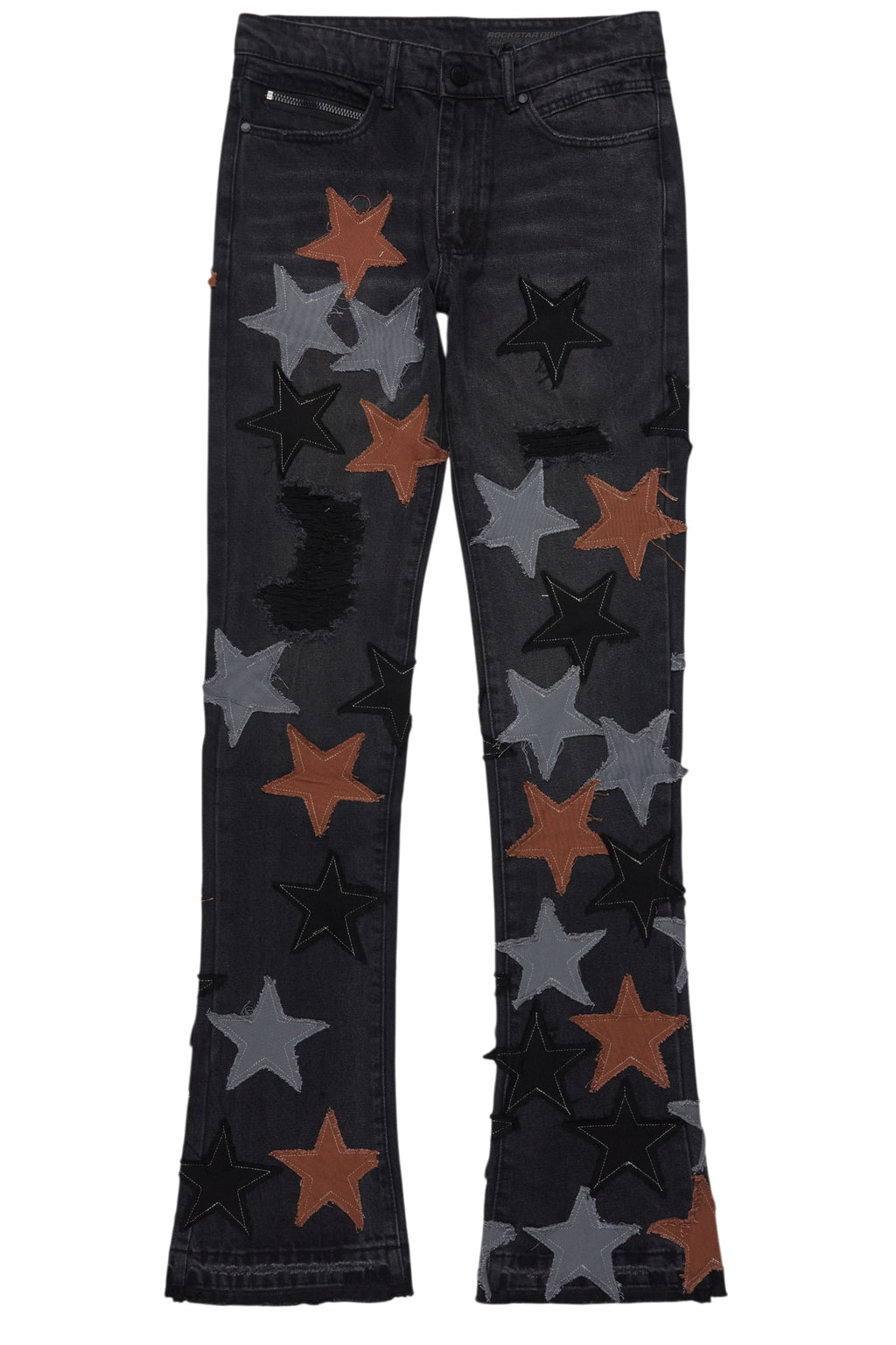 StarLane Black Stacked Flare Jean